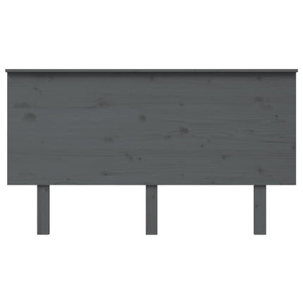 Testiera per Letto Grigia 144x6x82,5cm Legno Massello di Pino