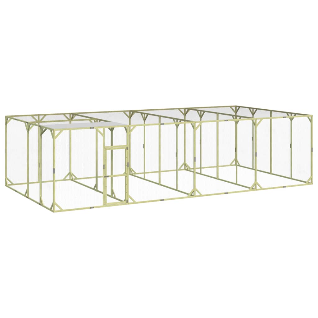 Pollaio 800x400x200 cm Legno Massello di Pino Impregnato
