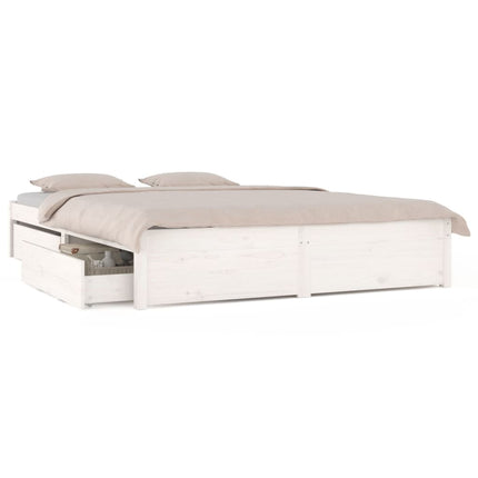 Giroletto con Cassetti Bianco 120x190 cm Small Double