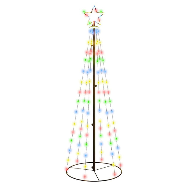 Albero di Natale a Cono Colorato 108 LED 70x180 cm