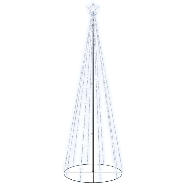 Albero di Natale a Cono Bianco Freddo 310 LED 100x300 cm