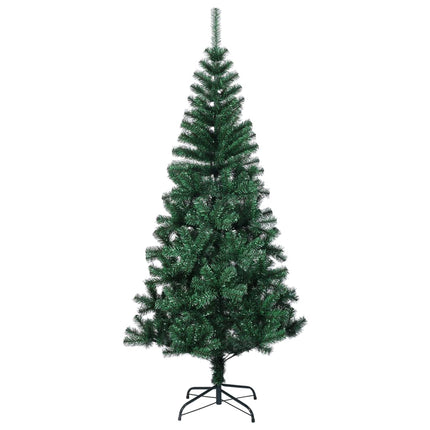 Albero di Natale Artificiale Punte Iridescenti Verde 180 cm PVC