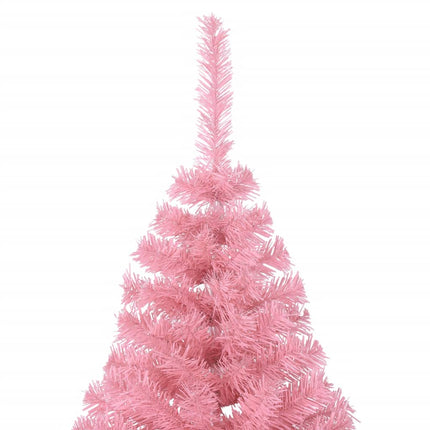 Albero di Natale Artificiale a MetÃƒÂ  con Supporto Rosa 240cm PVC