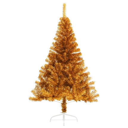 Albero di Natale Artificiale a MetÃƒÂ  con Supporto Oro 180 cm PET