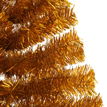 Albero di Natale Artificiale a MetÃƒÂ  con Supporto Oro 180 cm PET