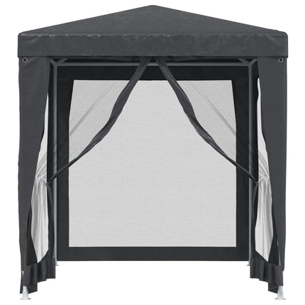 Tenda per Feste con 4 Pareti in Rete Antracite 2x2 m in HDPE
