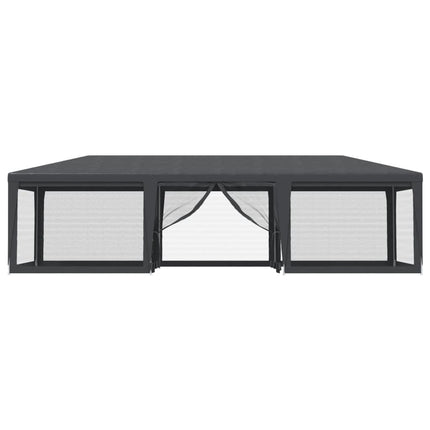 Tenda per Feste con 8 Pareti in Rete Antracite 9x4 m in HDPE