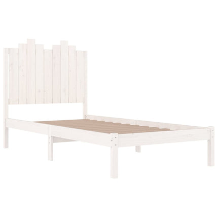 Giroletto Bianco in Legno Massello di Pino 90x190 cm Single