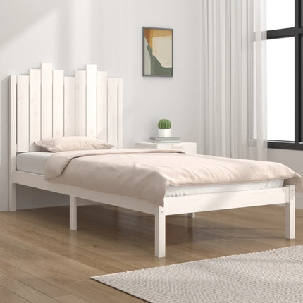 Giroletto Bianco in Legno Massello di Pino 90x190 cm Single