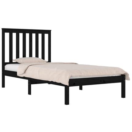 Giroletto in Legno Massello Nero 75x190 cm Small Single