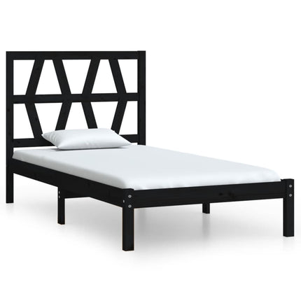 Giroletto in Legno Massello Nero 75x190 cm Small Single