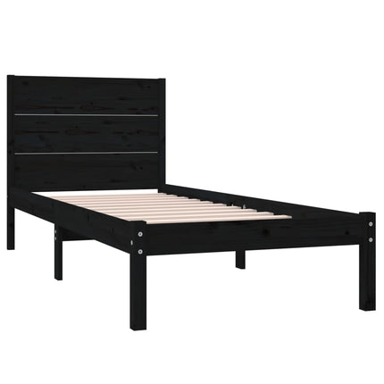 Giroletto in Legno Massello Nero 75x190 cm Small Single