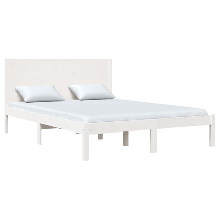 Giroletto senza Materasso Bianco 140x200 cm Legno Massello Pino