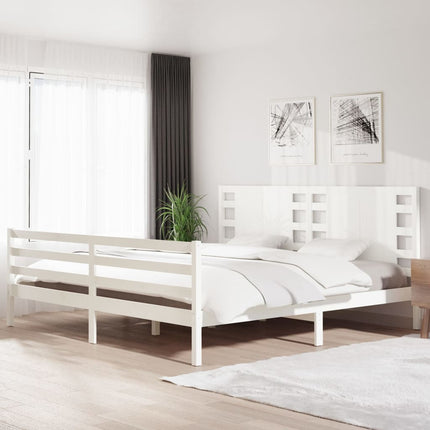 Giroletto senza Materasso Bianco 200x200 cm Legno Massello Pino