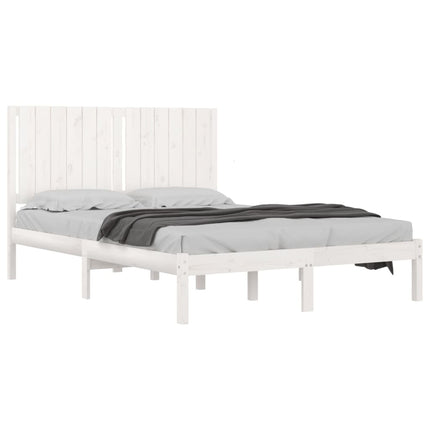 Giroletto senza Materasso Bianco 140x200 cm Legno Massello Pino