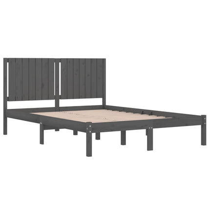 Giroletto Grigio in Legno Massello 150x200 cm King Size