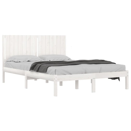 Giroletto senza Materasso Bianco 160x200 cm Legno Massello Pino