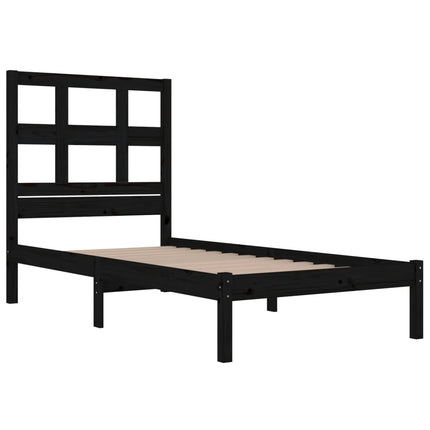 Giroletto in Legno Massello Nero 75x190 cm Small Single