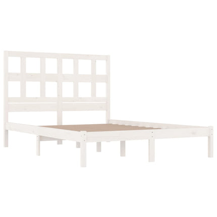 Giroletto senza Materasso Bianco 150x200 cm Legno Massello Pino