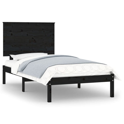 Giroletto Nero in Legno Massello di Pino 100x200 cm