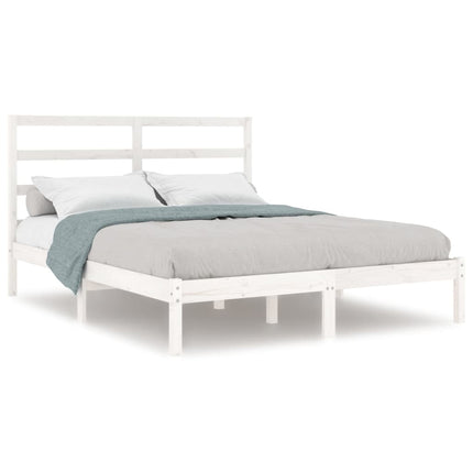 Giroletto senza Materasso Bianco 140x200 cm Legno Massello Pino