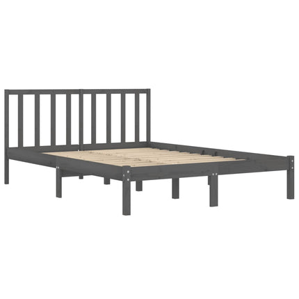 Giroletto Grigio in Legno Massello di Pino 135x190 cm Double