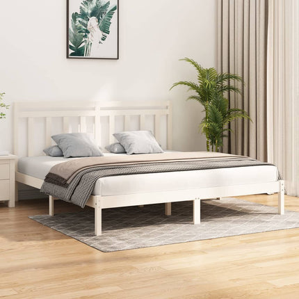 Giroletto Bianco in Legno Massello 180x200 cm Super King