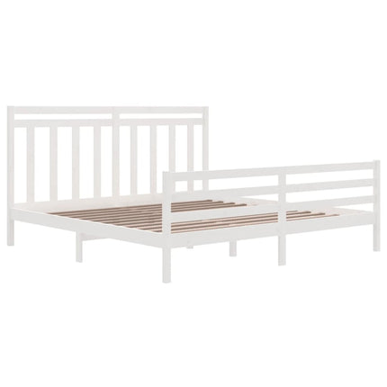 Giroletto Bianco in Legno Massello 180x200 cm Super King