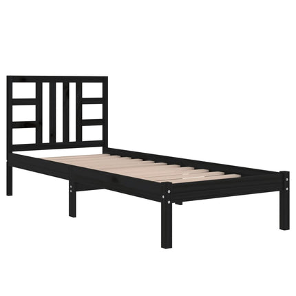 Giroletto in Legno Massello Nero 75x190 cm Small Single