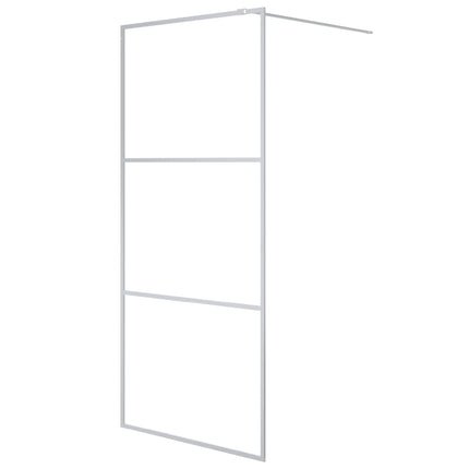 Parete Doccia Walk in Argento 90x195 cm Vetro Trasparente ESG