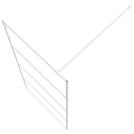 Parete Doccia Walk in Bianca 90x195 cm Vetro Trasparente ESG