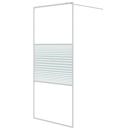 Parete Doccia Walk in Bianca 90x195 cm Vetro Trasparente ESG