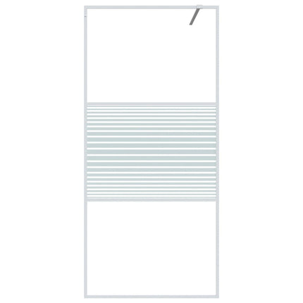 Parete Doccia Walk in Bianca 90x195 cm Vetro Trasparente ESG