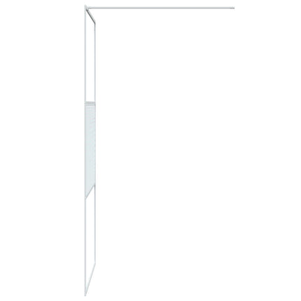 Parete Doccia Walk in Bianca 90x195 cm Vetro Trasparente ESG