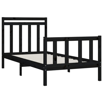 Giroletto Nero in Legno Massello di Pino 100x200 cm