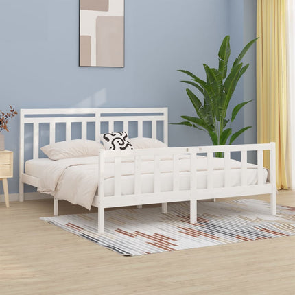 Giroletto Bianco in Legno Massello 180x200 cm Super King