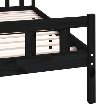 Giroletto Nero in Legno Massello 120x200 cm