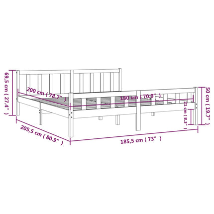 Giroletto in Legno Massello 180x200 cm Super King