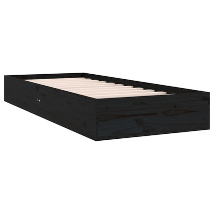 Giroletto in Legno Massello Nero 75x190 cm Small Single