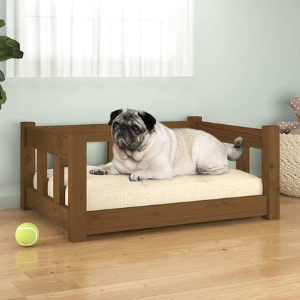 Cuccia per Cani Ambra 65,5x50,5x28 cm in Legno Massello di Pino