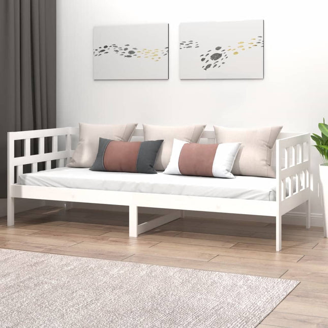 Dormeuse Bianca in Legno Massello di Pino 80x200 cm
