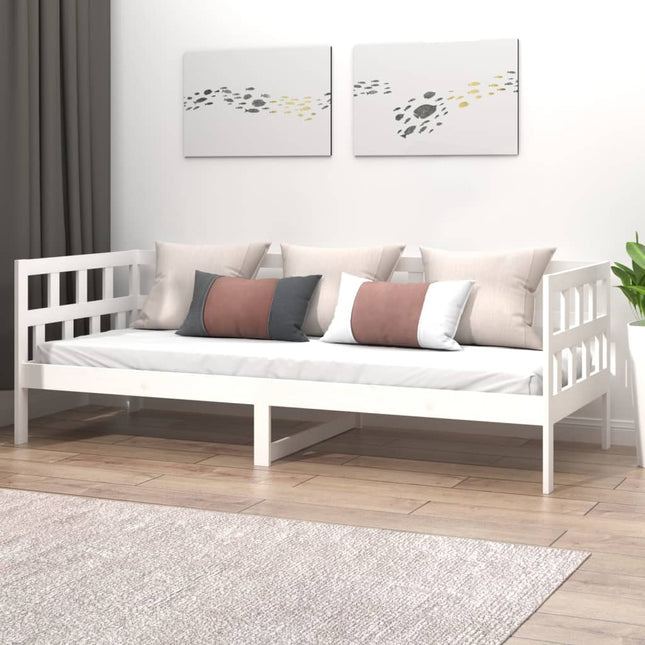 Dormeuse Bianca in Legno Massello di Pino 90x190 cm