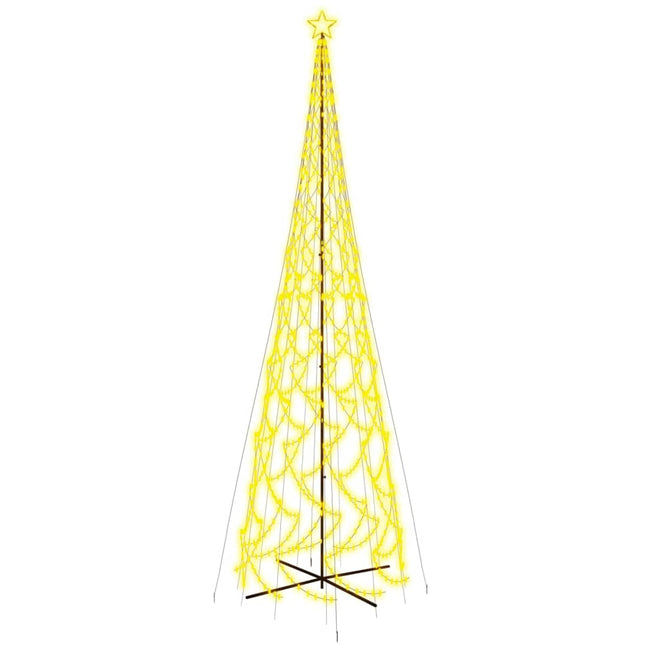 Albero di Natale a Cono Bianco Caldo 3000 LED 230x800 cm