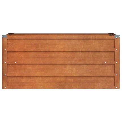 Letto Rialzato da Giardino Ruggine 100x40x45 cm Acciaio Corten