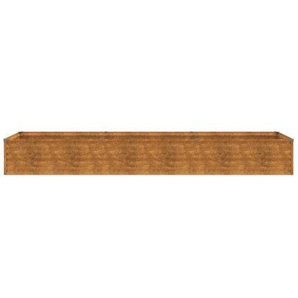 Fioriera Rialzata da Giardino 291x50x36 cm in Acciaio Corten