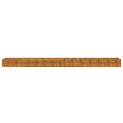 Fioriera Rialzata da Giardino 580x50x36 cm in Acciaio Corten
