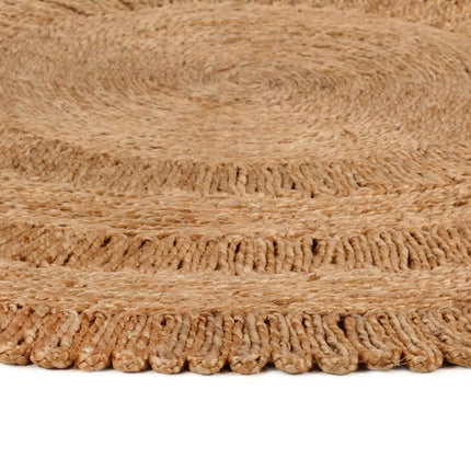 Tappeto Lavorato a Mano in Juta Intrecciata 150 cm Rotondo