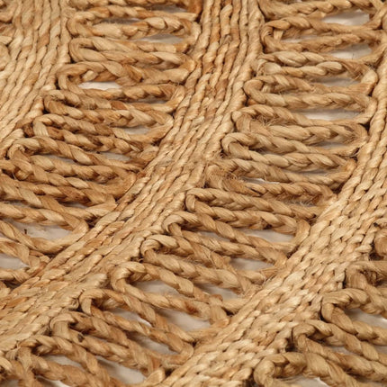 Tappeto Lavorato a Mano in Juta Intrecciata 90 cm Rotondo