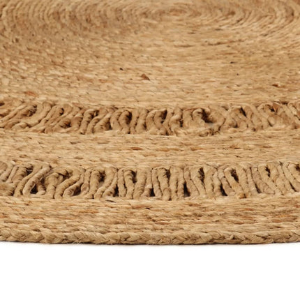 Tappeto Lavorato a Mano in Juta Intrecciata 120 cm Rotondo