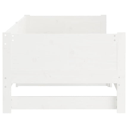 Dormeuse Estraibile Bianca Legno Massello di Pino 2x(80x200) cm